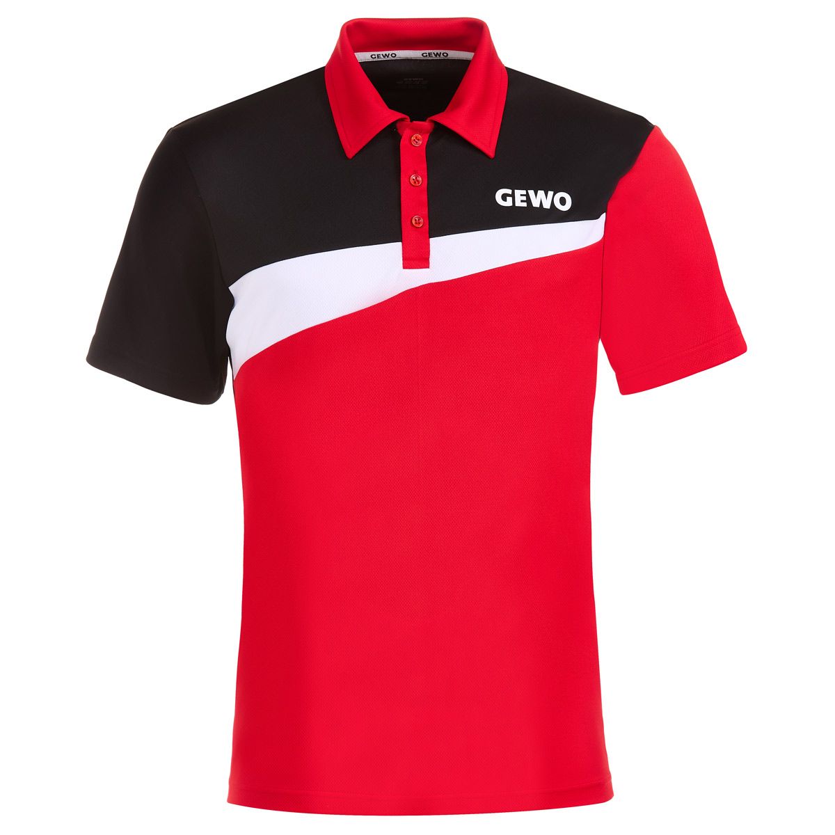 GEWO Poloshirt Fondi rot/schwarz