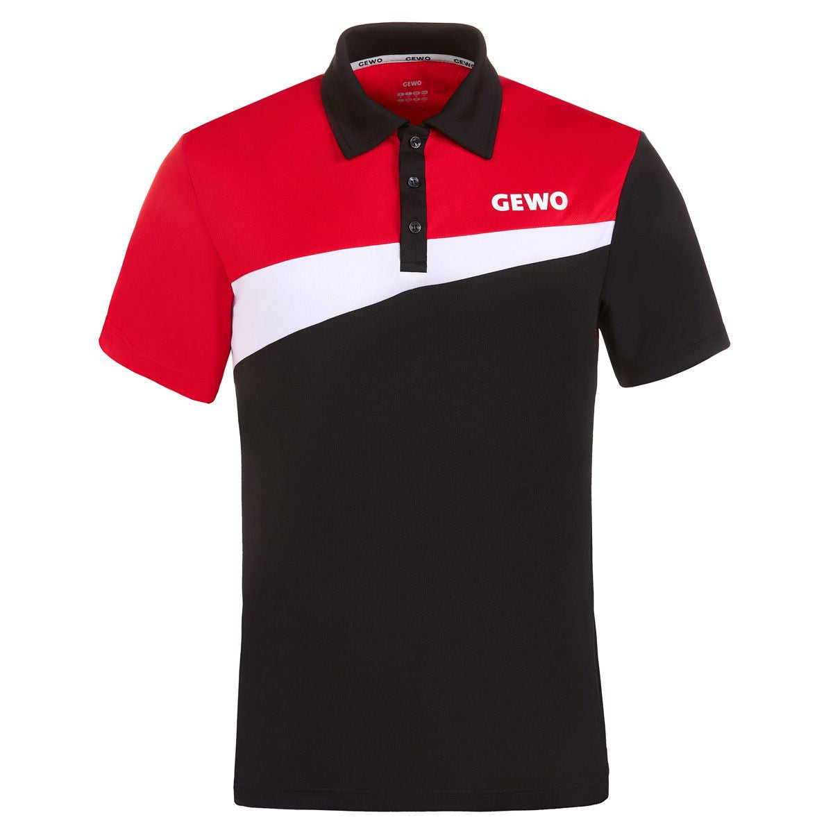 GEWO Poloshirt Fondi schwarz/rot