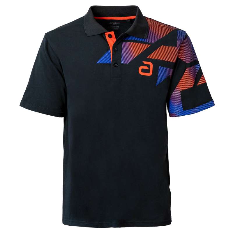 andro Shirt Benzon Baumwolle schwarz/rot