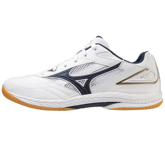 Mizuno Schuh WaveDrive9 weiß/blau/gold
